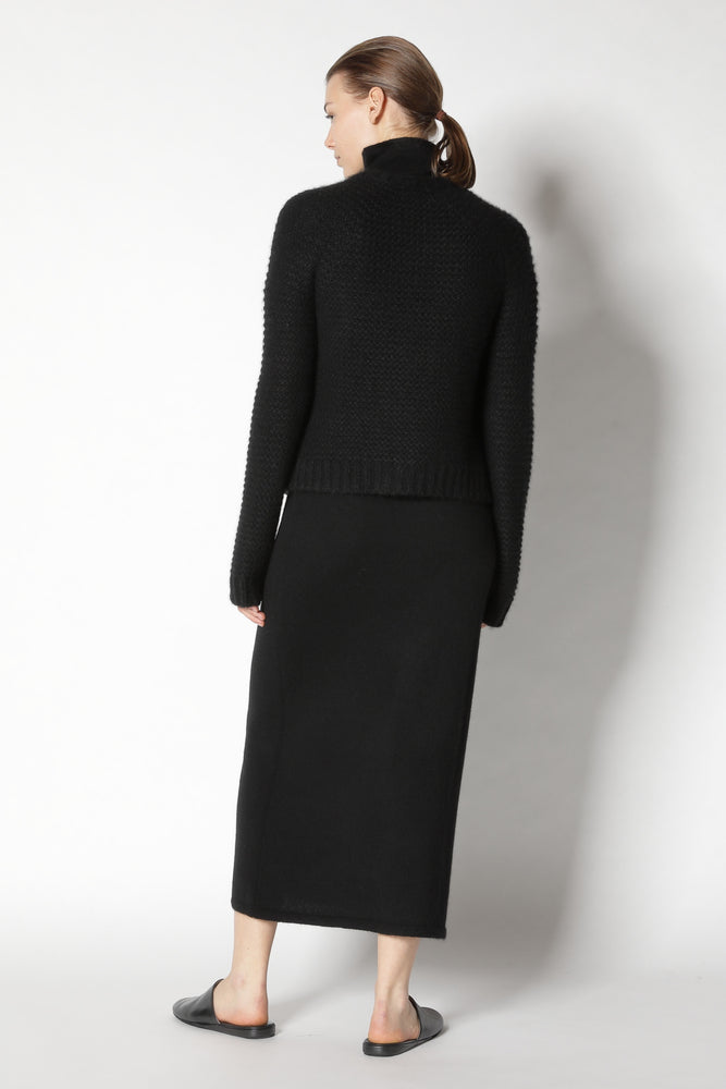 fluffy garter crew jacket