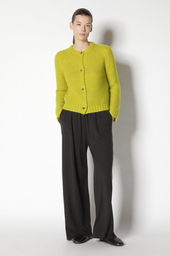 fluffy garter crew jacket