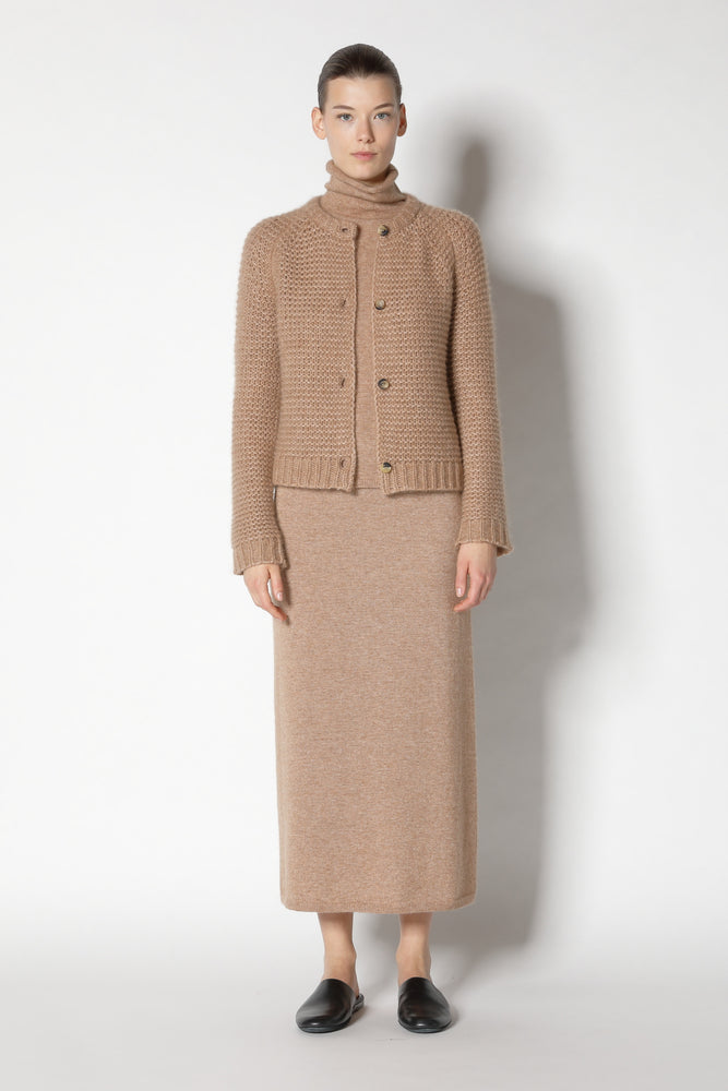 fluffy garter crew jacket