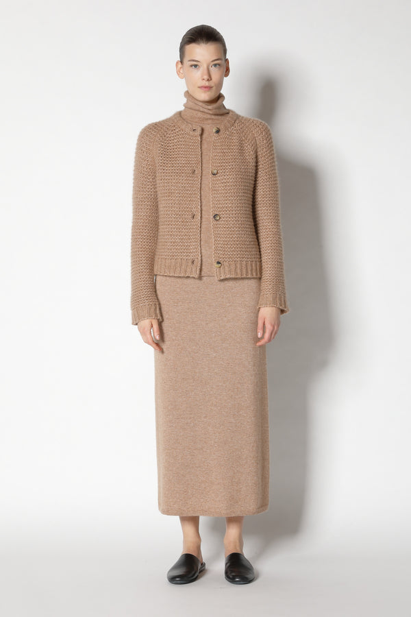 fluffy garter crew jacket