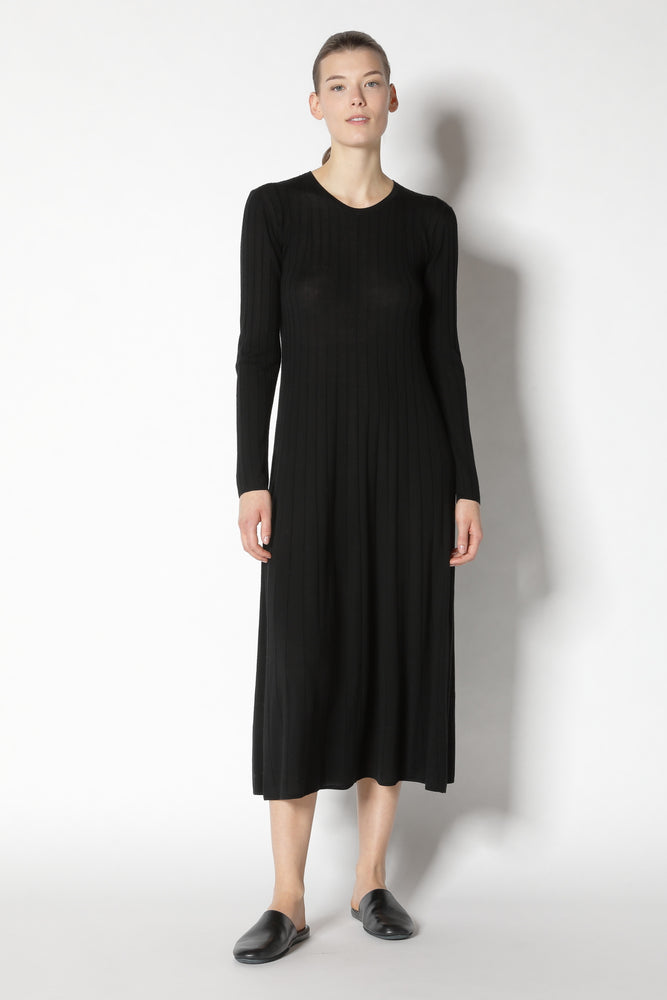 extrafine rib maxi dress