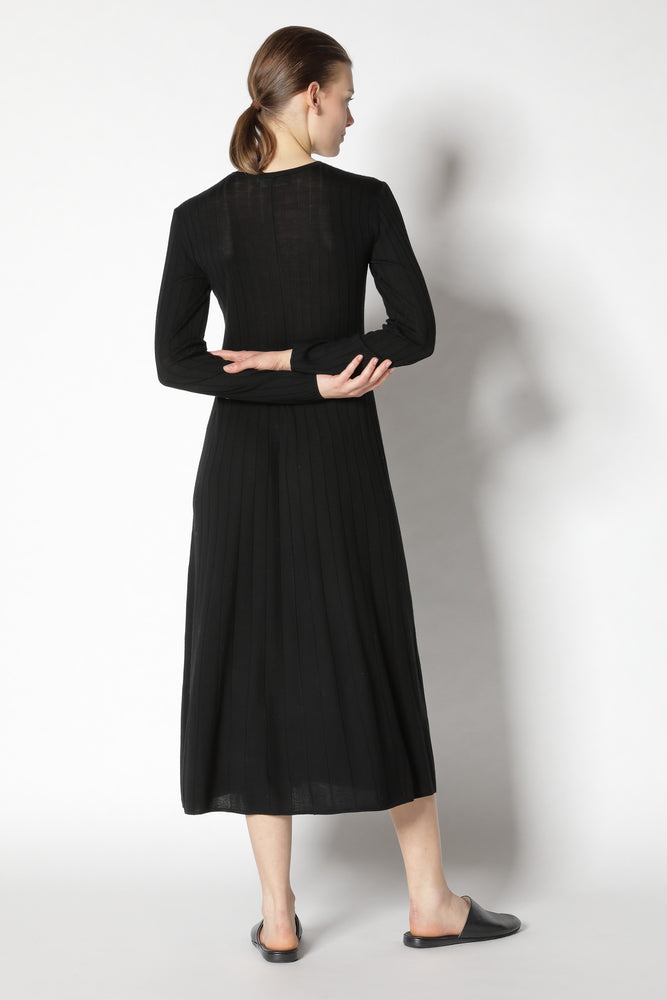 extrafine rib maxi dress