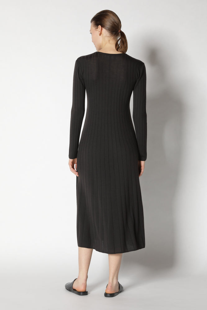 extrafine rib maxi dress