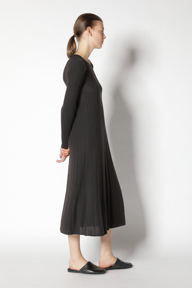 extrafine rib maxi dress