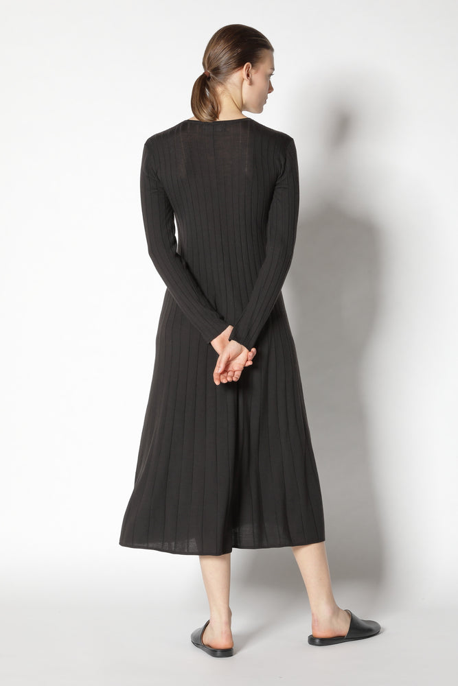 extrafine rib maxi dress