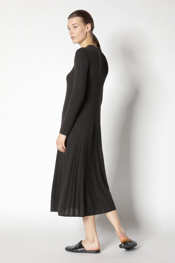extrafine rib maxi dress