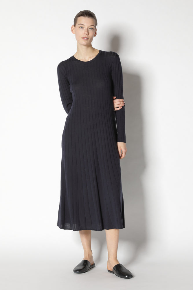extrafine rib maxi dress