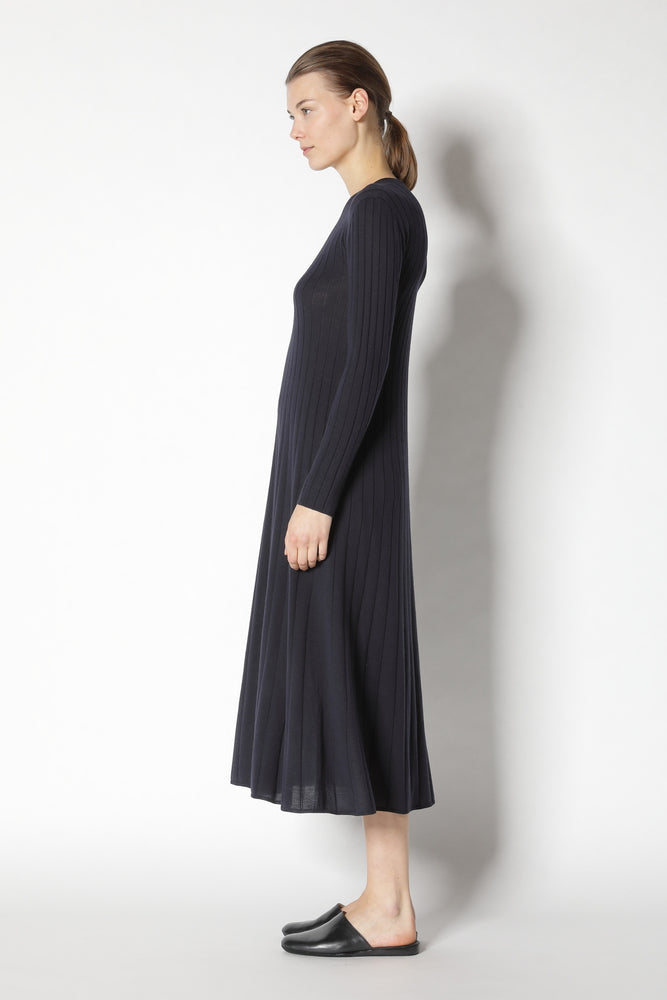 extrafine rib maxi dress