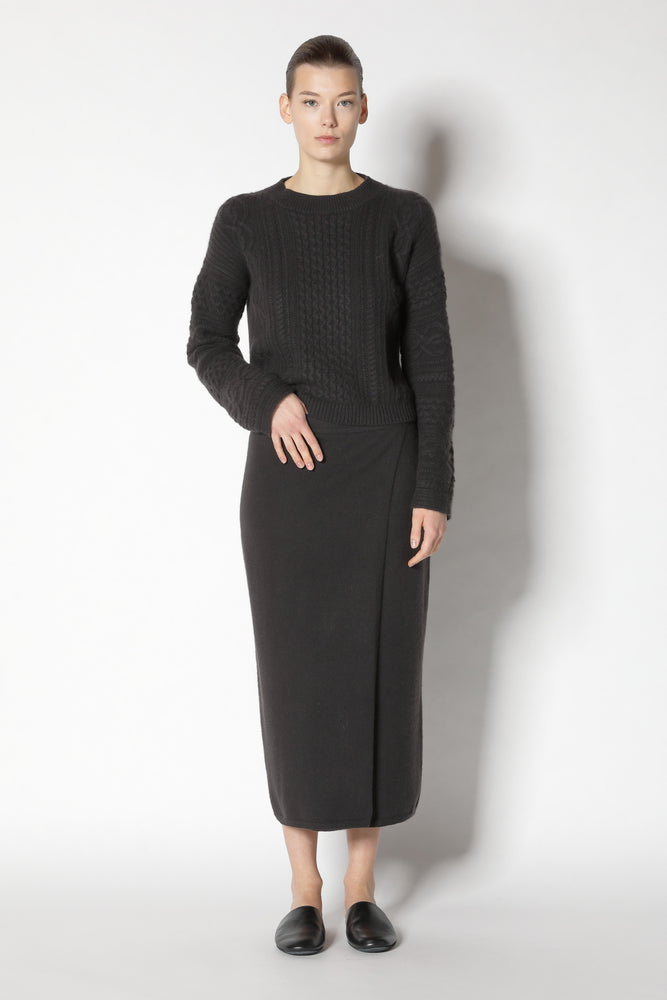 chilly maxi wrap skirt