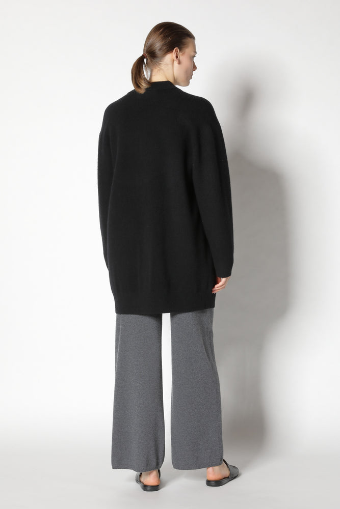 doubleface long bomber jacket