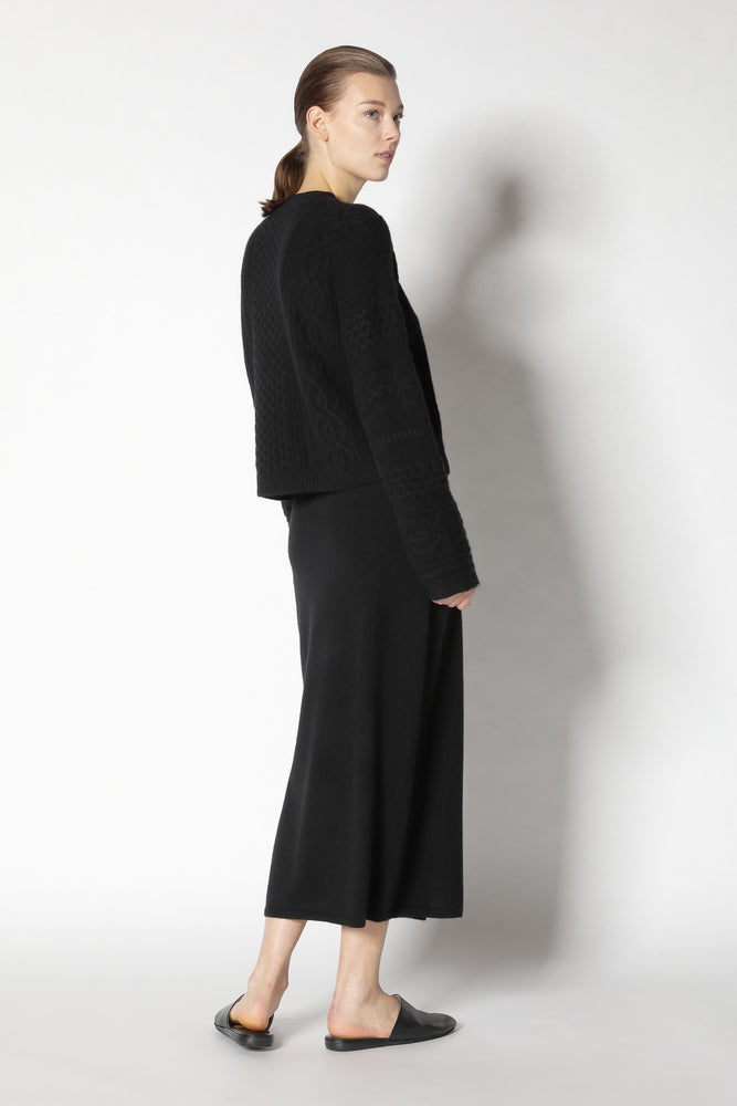 chilly aran cable crew jumper