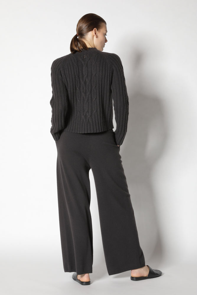 chilly cropped cable crew jumper