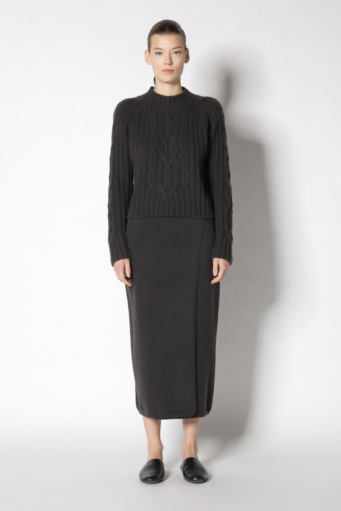 chilly cropped cable crew jumper