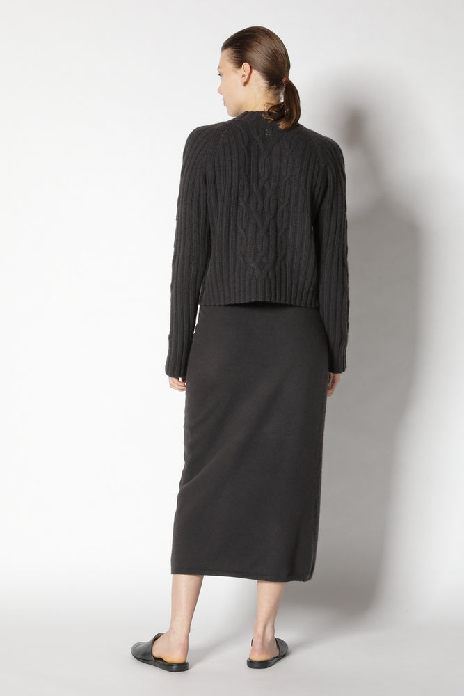 chilly cropped cable crew jumper