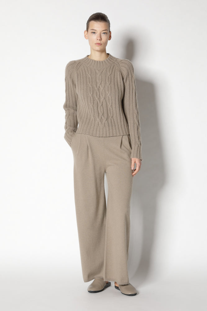 chilly cropped cable crew jumper