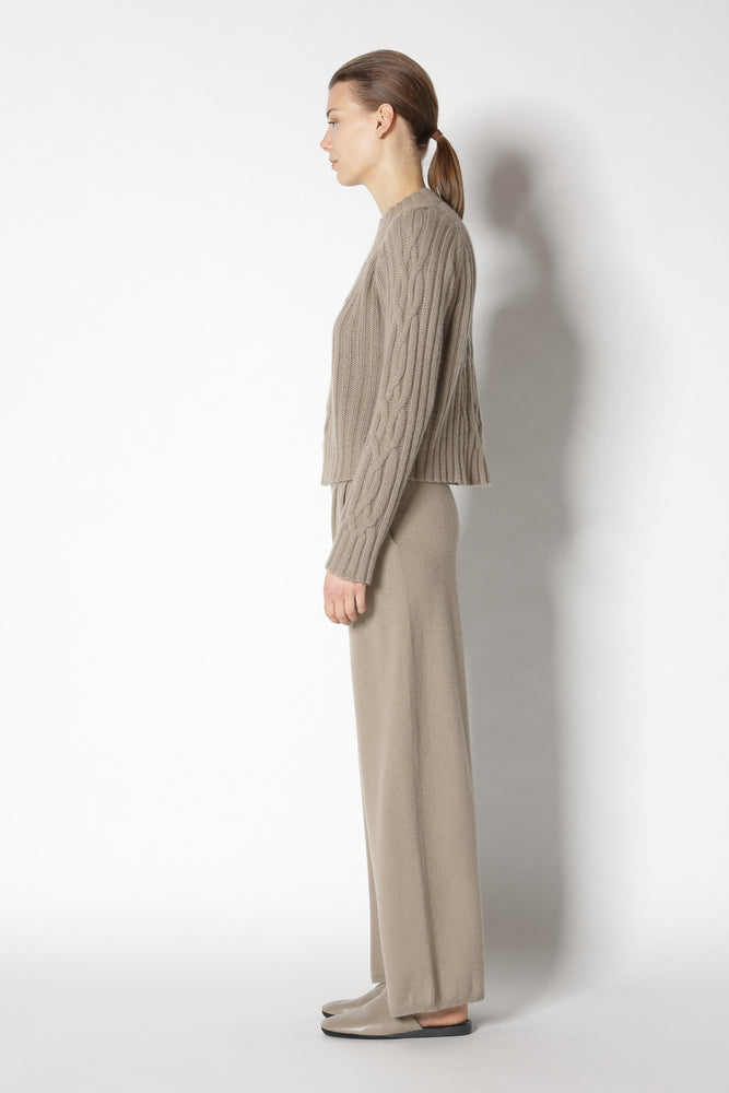 chilly cropped cable crew jumper