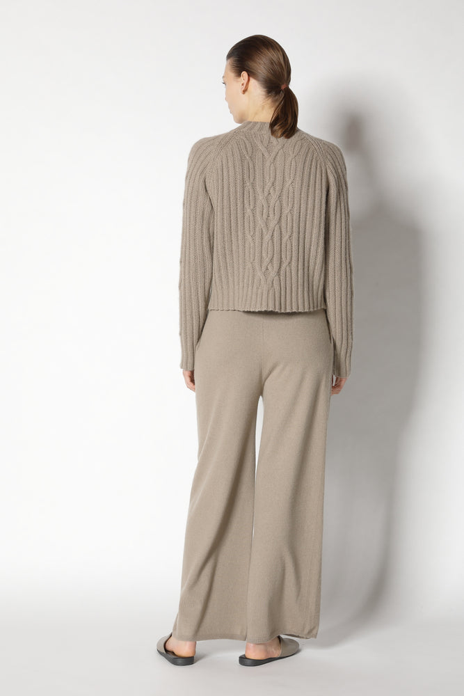 chilly cropped cable crew jumper