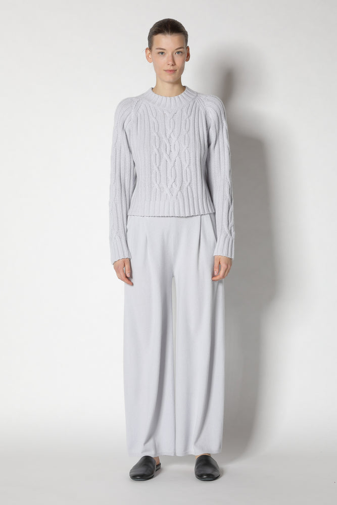chilly cropped cable crew jumper