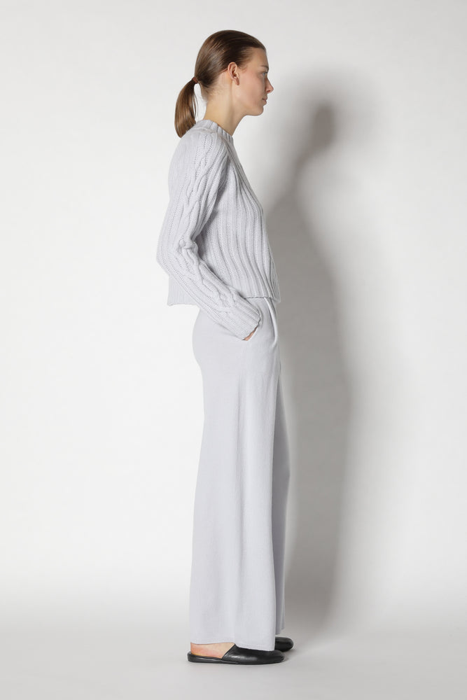 chilly cropped cable crew jumper