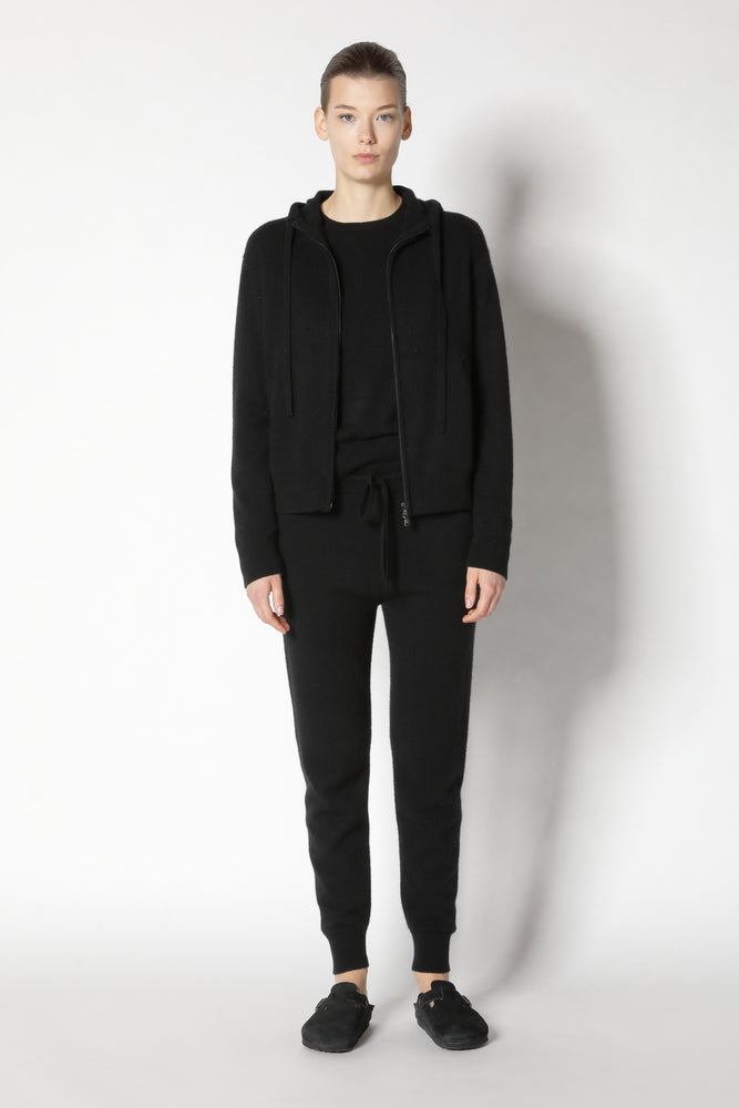 blurry zipped hoodie jacket