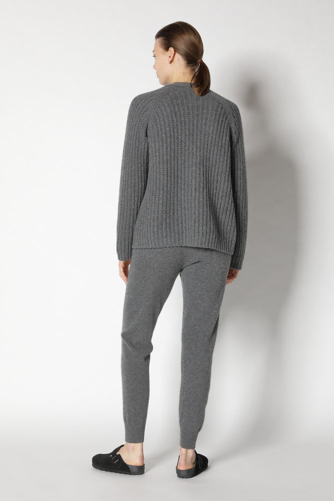 blurry ribbed cardigan