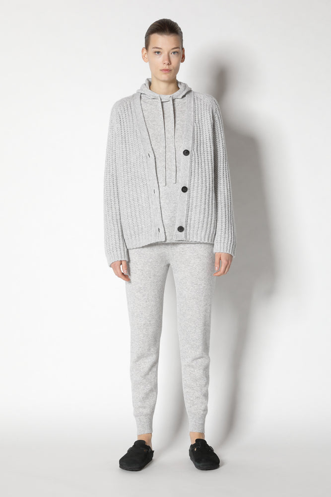 blurry ribbed cardigan