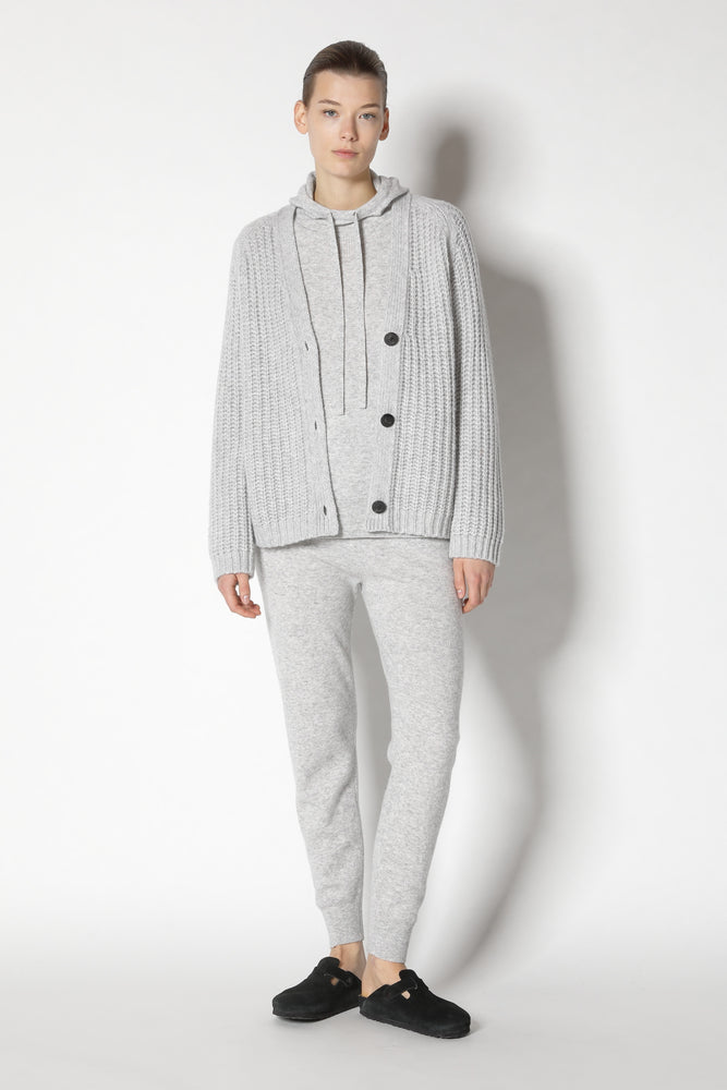 blurry ribbed cardigan