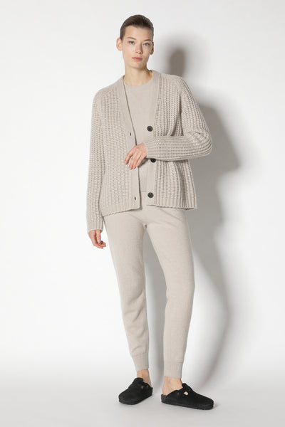 blurry ribbed cardigan