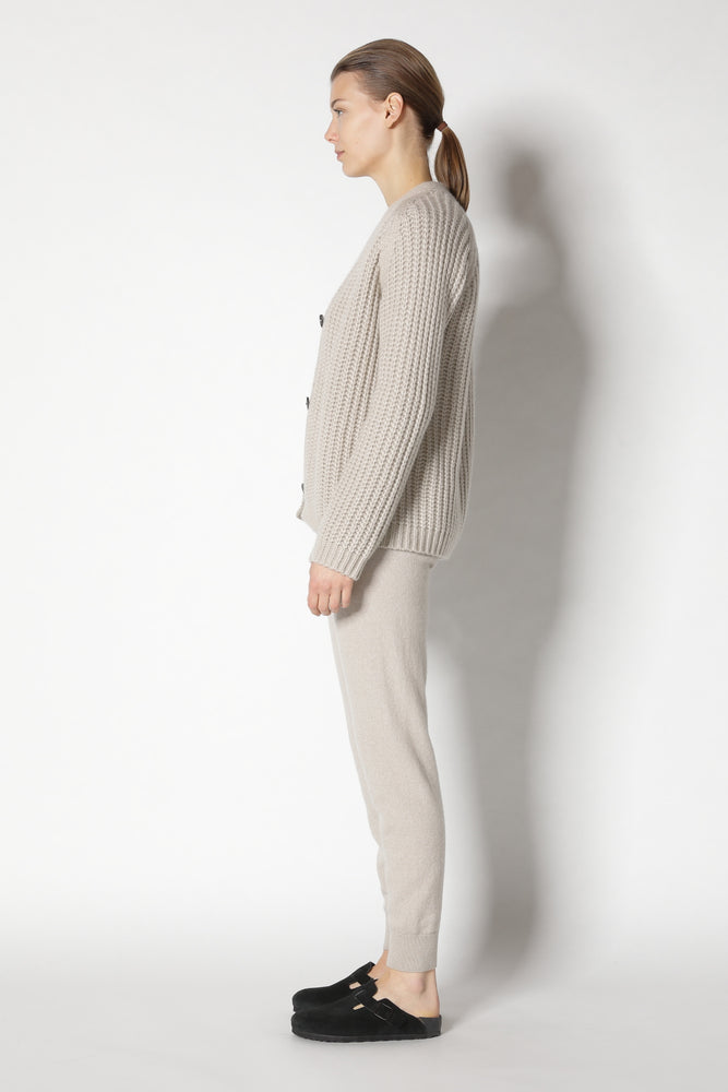 blurry ribbed cardigan