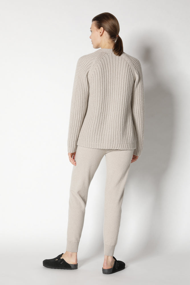 blurry ribbed cardigan