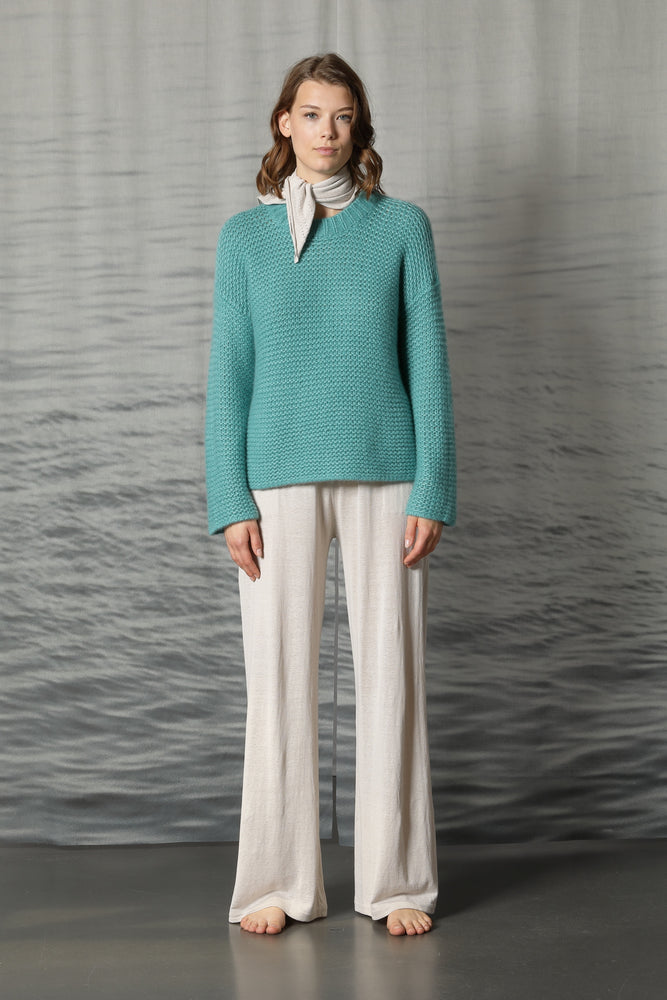 fluffy garter jumper