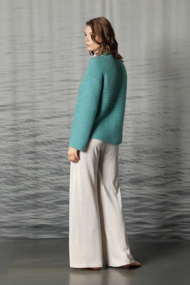 fluffy garter jumper