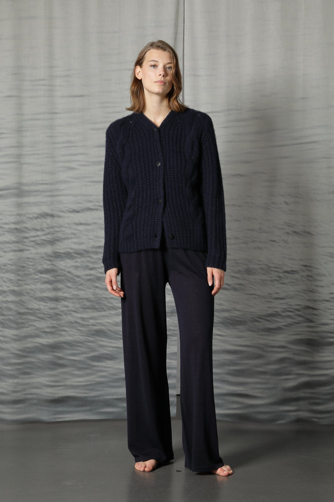 fluffy chunky cable jacket