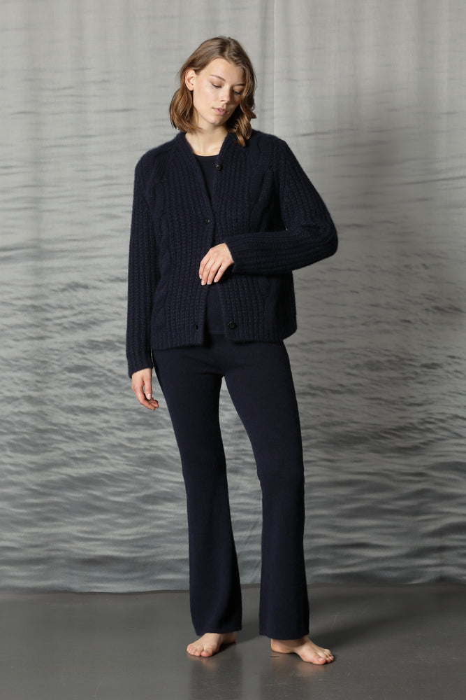 fluffy chunky cable jacket