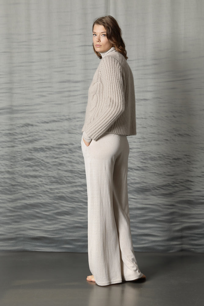 fluffy chunky cable jacket