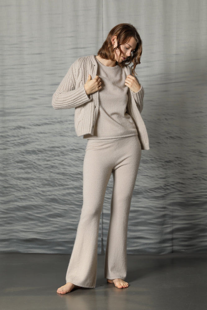 fluffy chunky cable jacket