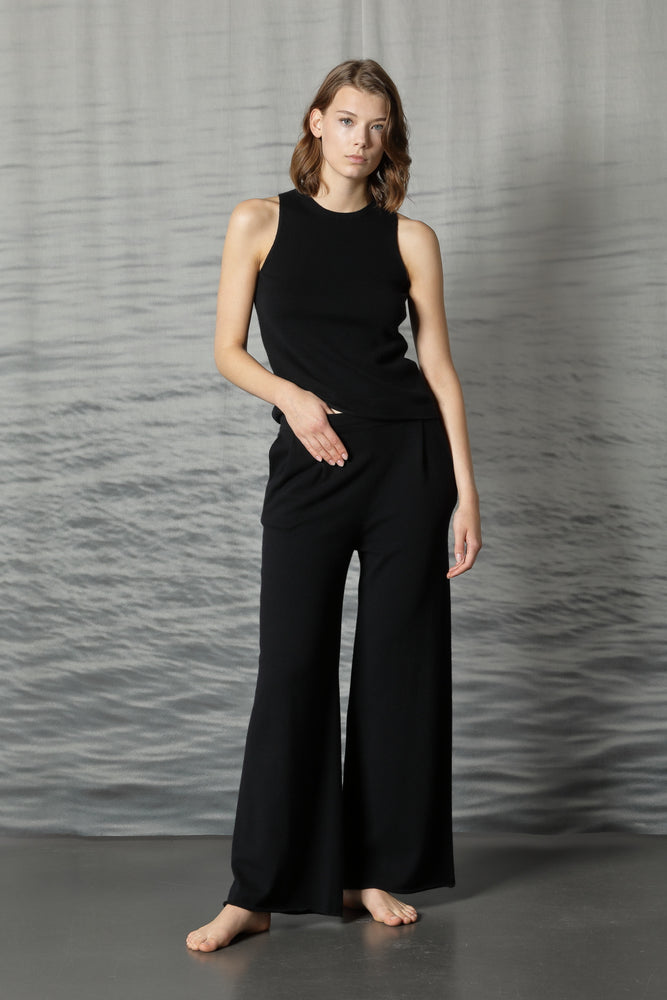comfy pleated palazzo pants
