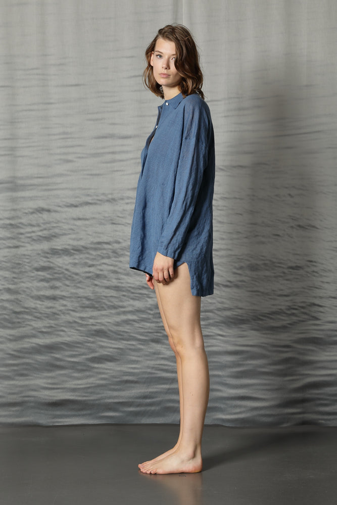 lux crincle baggy shirt