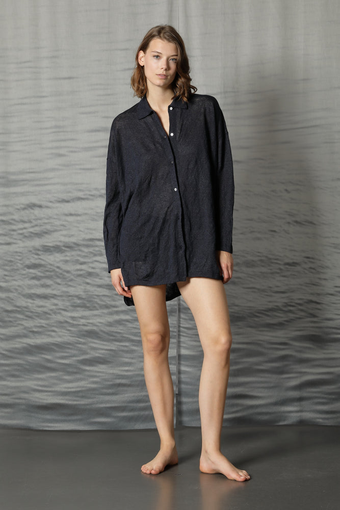 lux crincle baggy shirt