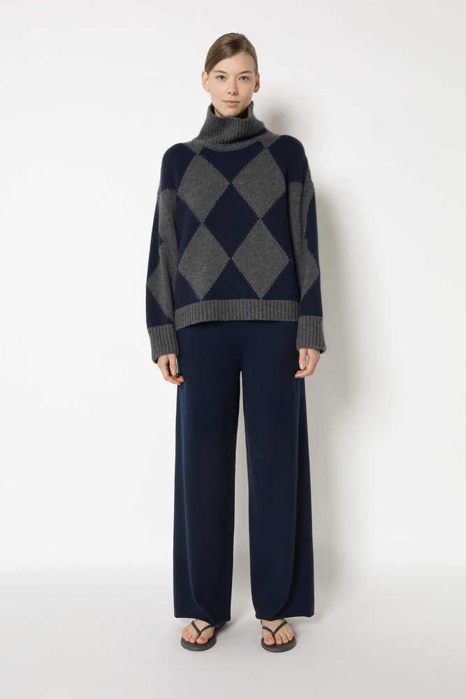 comfy argyle intarsia jumper