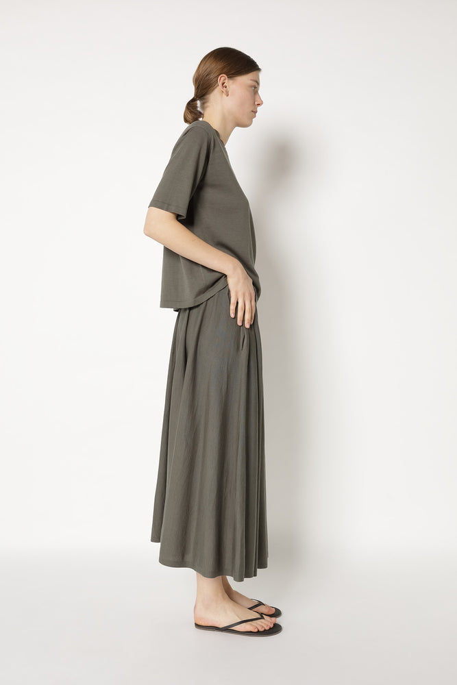 silky slip on circle skirt