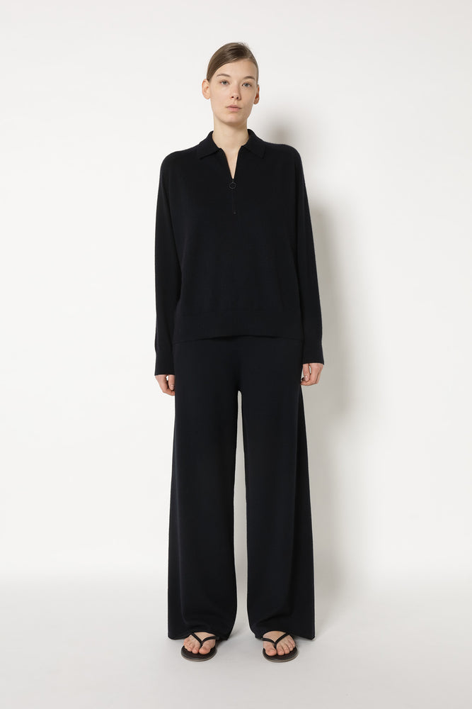 comfy zipped polo jumper