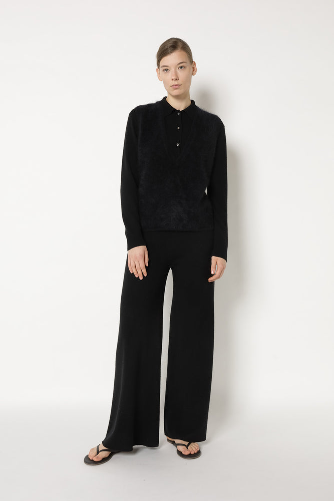 furry deep V slipover