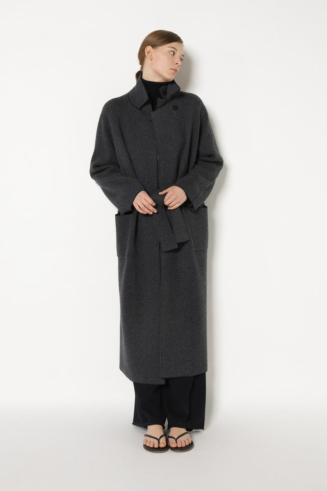 houndstooth maxi coat