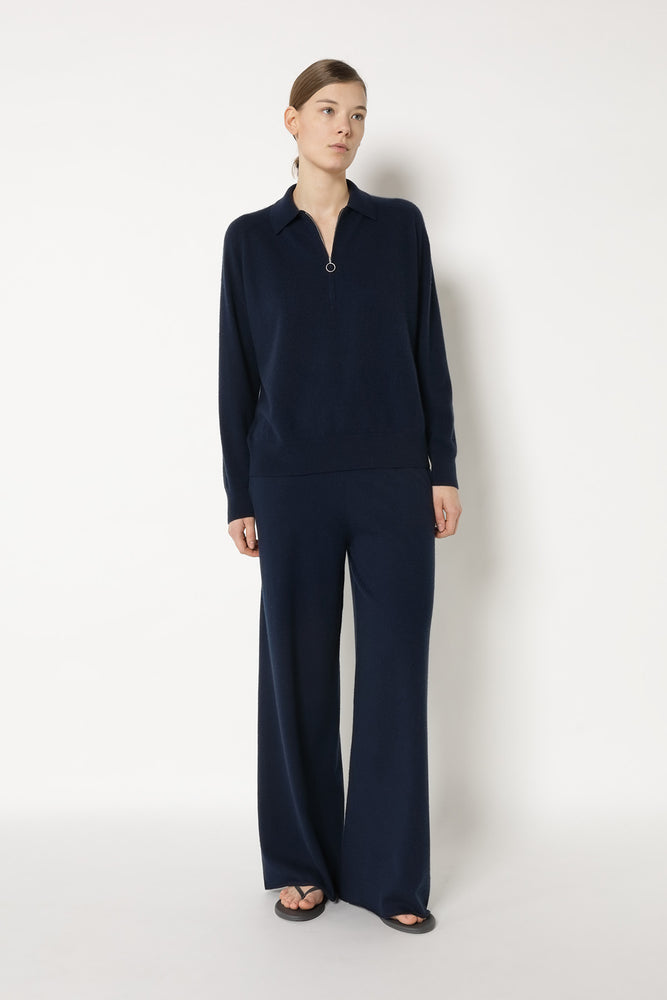 comfy zipped polo jumper