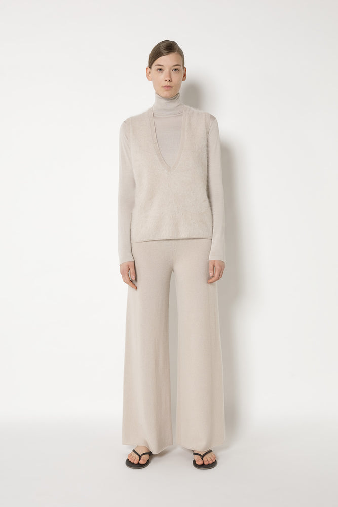 furry deep V slipover