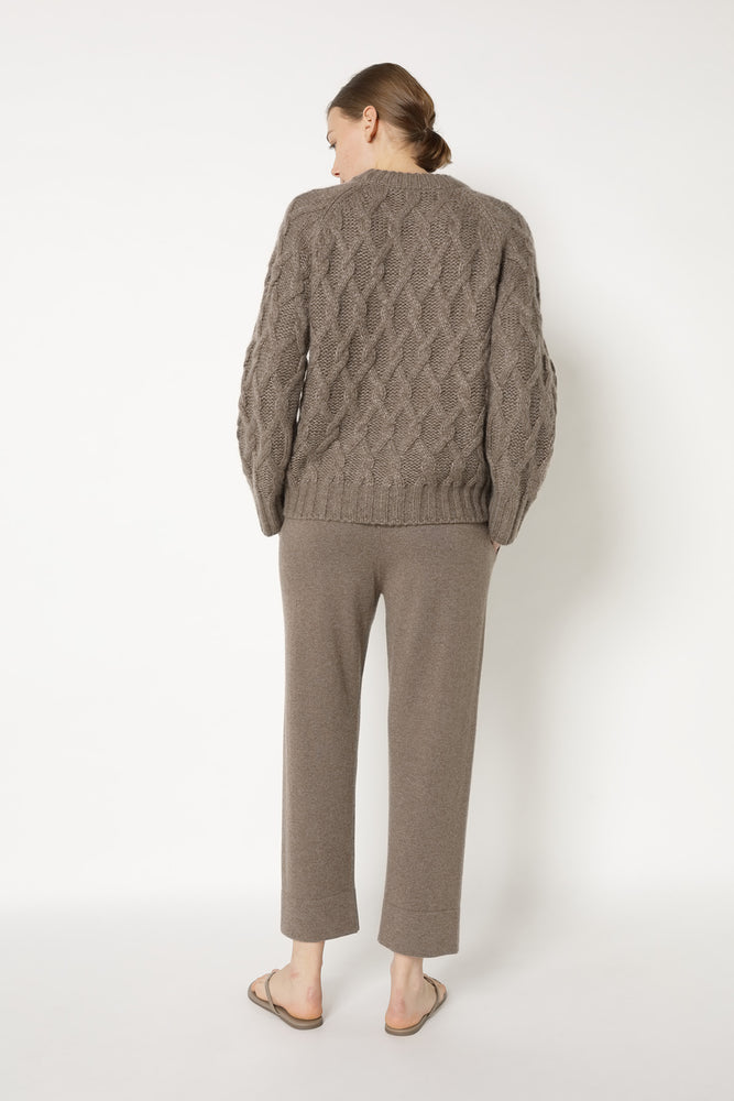 cosy argyle cable jumper