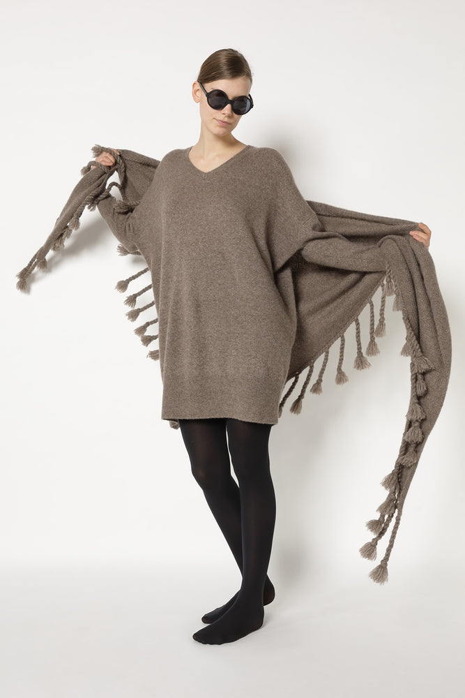 fluffy jumper dress