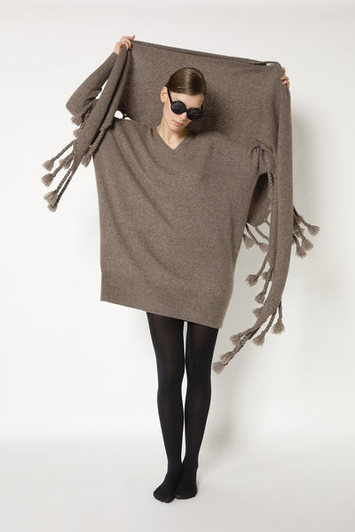 fluffy jumper dress