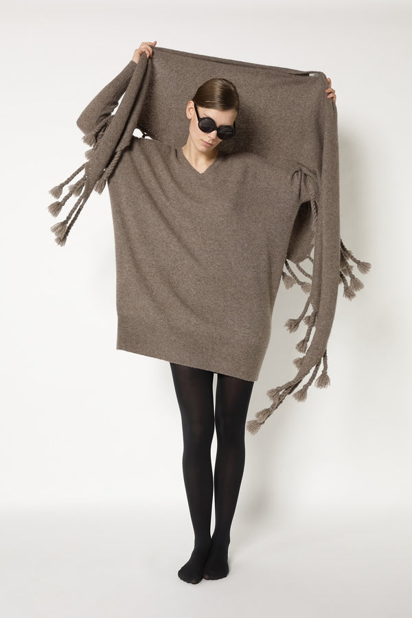 fluffy jumper dress